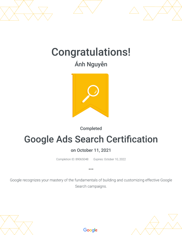 Google Ads Search Certification